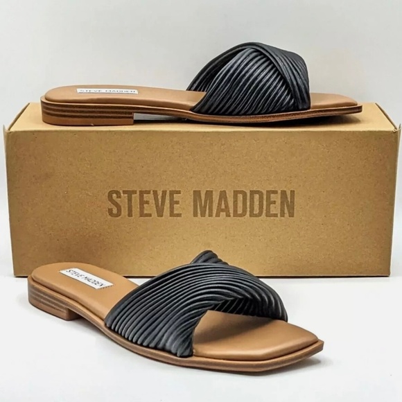 Steve Madden Shoes - Steve Madden Women's Size 10 Limitt Textured Slide Dandle, Black, NEW Quick Ship